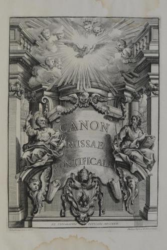 C27 CANON MISSAE PONTIFICALIS 1722 1